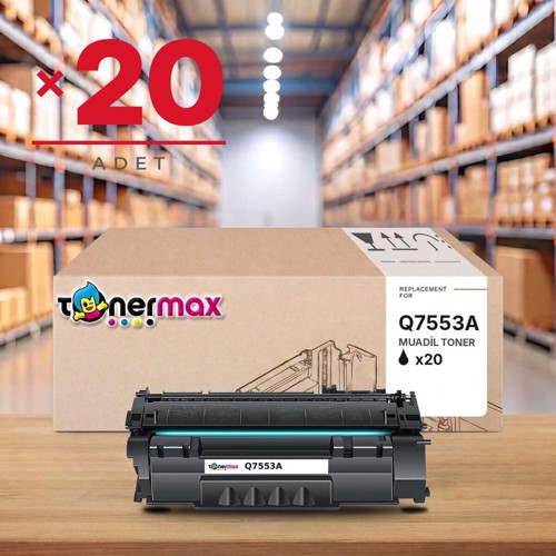 HP LaserJet P2015 Muadil Toner Çipli Q7553A 20'li 3.000 Sayfa