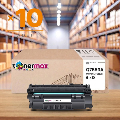 HP LaserJet P2014 Muadil Toner Çipli Q7553A 10'lu 3.000 Sayfa