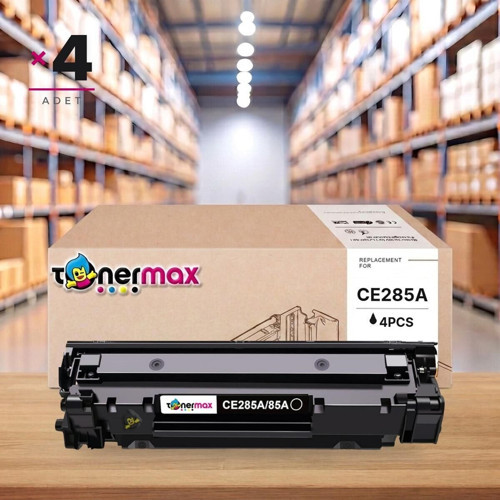 HP LaserJet Pro P1104w Muadil Toner Çipli CE285A 4'lü 1.600 Sayfa
