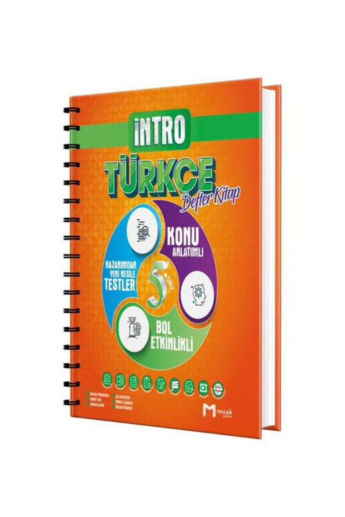 Harika Kitap Mozaik Yayınları İntro 5.sınıf Türkçe Konu Özetli Soru Bankası Defter Kitap - 335 Sayfa - Spiralli