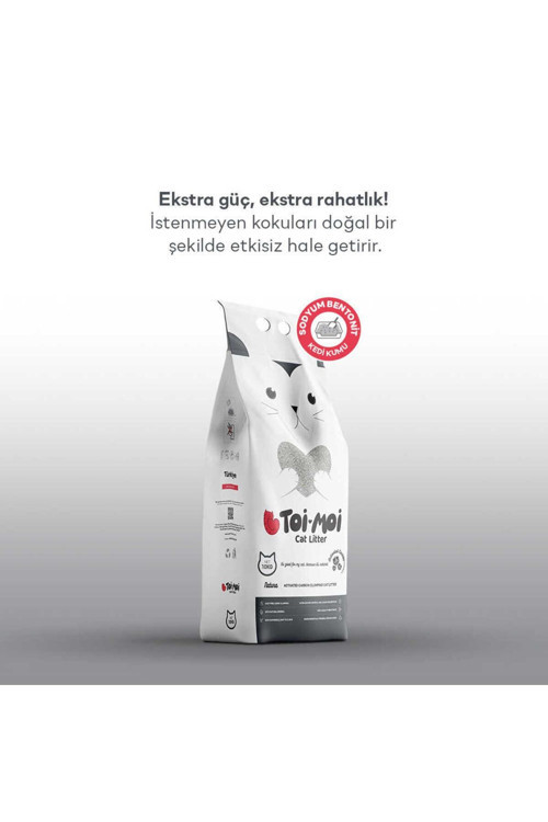 10Kg Tozsuz Topaklanan Aktif Karbonlu Sodyum Bentonit Kedi Kumu