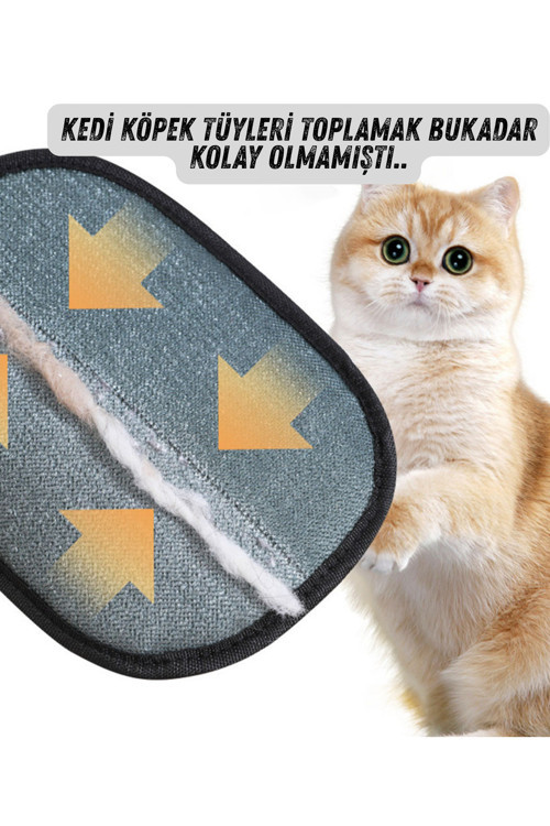 Statik Çift Taraflı Kedi Köpek Tüy Toplayıcı Eldiven Evcil Hayvan Tüy Toplama Ürünü