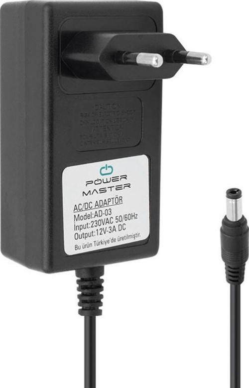 12 VOLT - 3 AMPER PLASTİK KASA PRİZ TİPİ ADAPTÖR 5.5*2.5 UÇ (2818)