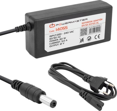 12 VOLT - 5 AMPER 5.5*2.5 UÇLU PLASTİK KASA MASAÜSTÜ ADAPTÖR (2818)