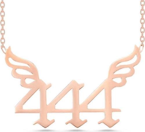 Gümüş Rose 444 Melek Sayısı Kadın Kolye