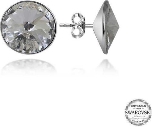 Swarovski Crystal Taşlı Gümüş Çivili Kadın Küpe