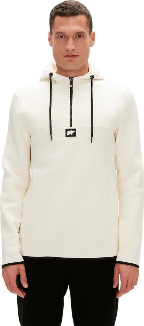 Defence Half-Zip Hoodie Beyaz
