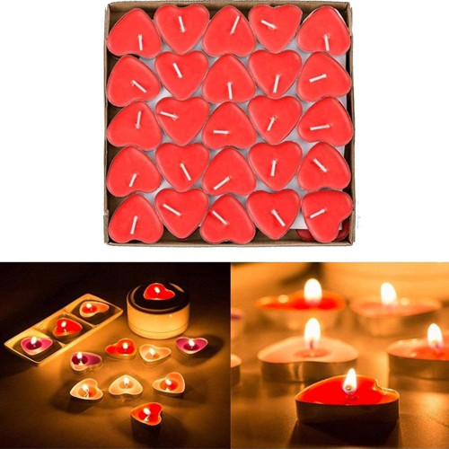 KALPLİ TEA LİGHT 25 PARÇA MUM KIRMIZI (2818)