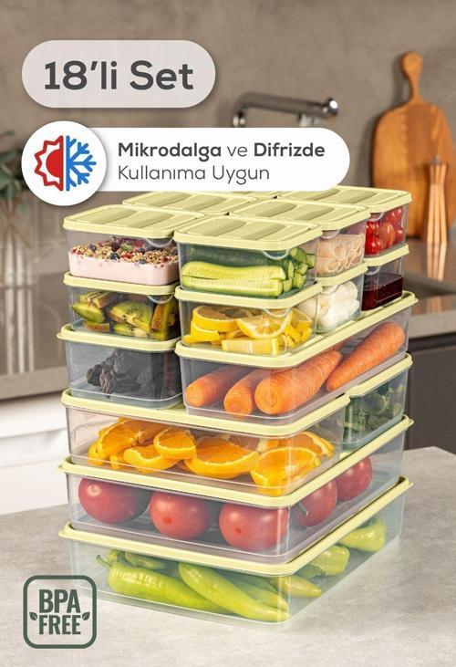 18li Buzdolabı Dondurucu Organizer Ve Saklama Kabı Sarı 12x(350ML) 2x(1,65LT) 2x(1,75LT) 2x(3,5LT)