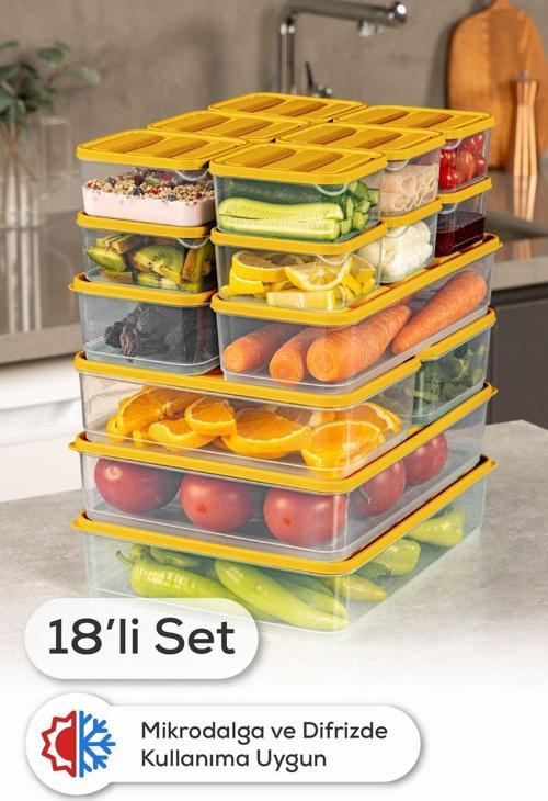 18li Buzdolabı Organizer Ve Saklama Kabı Turuncu 12x(350ML) 2x(1,65LT) 2x(1,75LT) 2x(3,5LT)