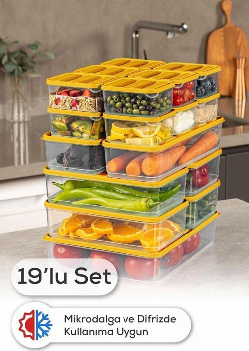 19lu Buzdolabı Organizer Ve Saklama Kabı Turuncu 12x(350ML) 4x(1,75LT) 2x(1,65LT) 1x(3,5LT)