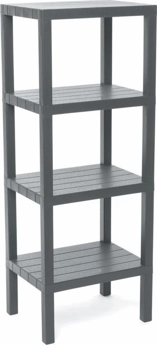 4 RAFLI GRİ MODÜLER ÜNİTE PLASTİK 38x29x100 cm (2818)