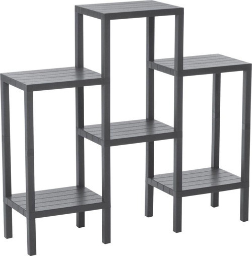 6 RAFLI - GRİ MODÜLER ÜNİTE PLASTİK 108x100x29 cm (2818)
