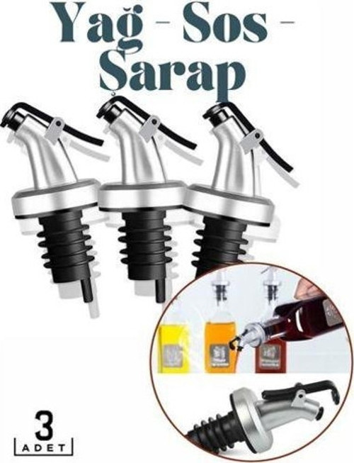 Şişe Tıpa Dağıtıcı Akış Seti 3'lü BiancoLilla Design 718418