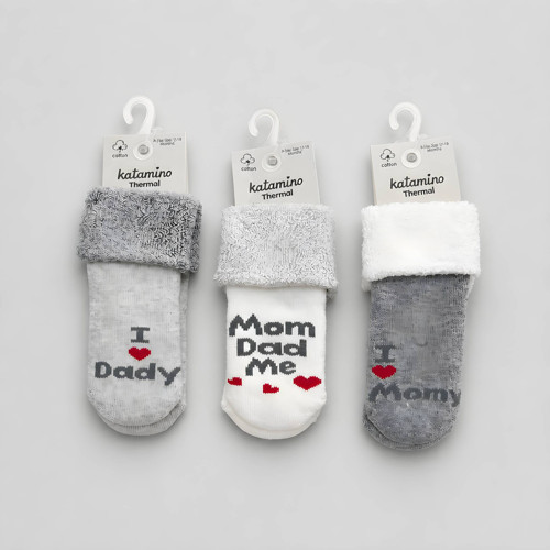 Narva Pamuklu Unisex Havlu Bebe Çorap – 3’lü Paket