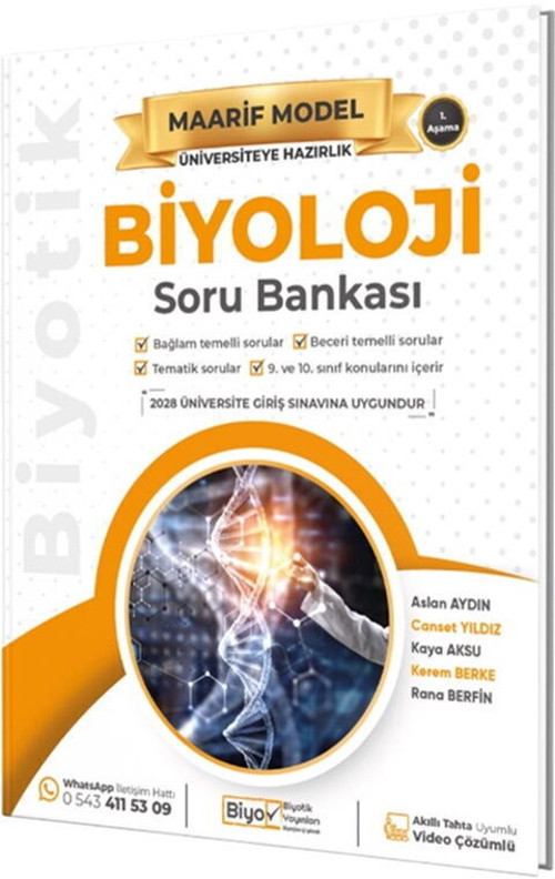 2027 Biyotik Yayınları Üniversiteye Hazırlık Biyoloji Maarif Model Soru Bankası