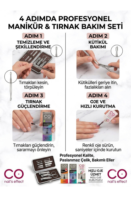 4 Adımda Manikür & Tırnak Bakım Seti