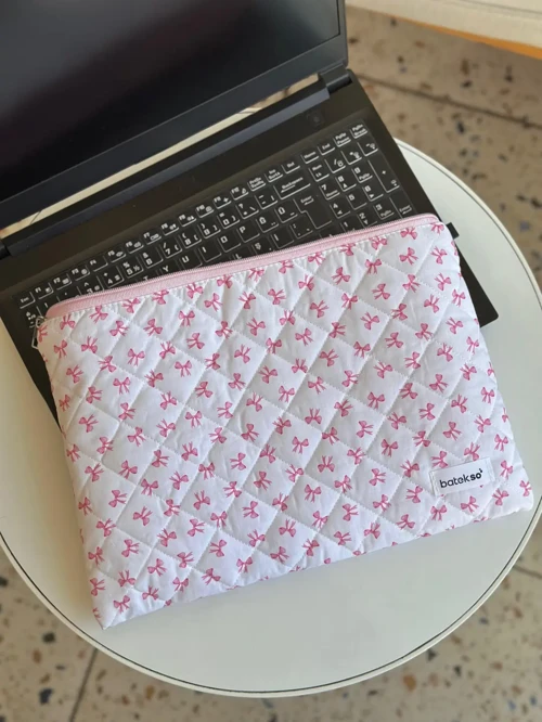 Mini Kurdele Desenli Laptop - Tablet Çantası 13-14 Inç