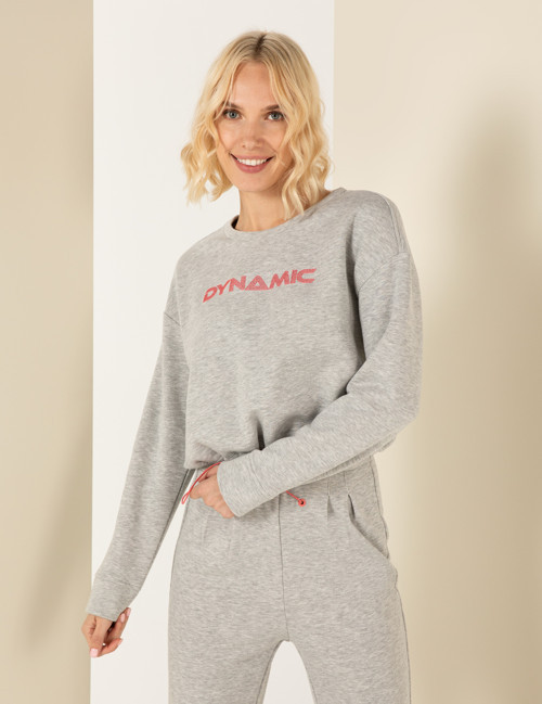 Gri Melanj Crop Top Sweatshirt 50254283-VR109