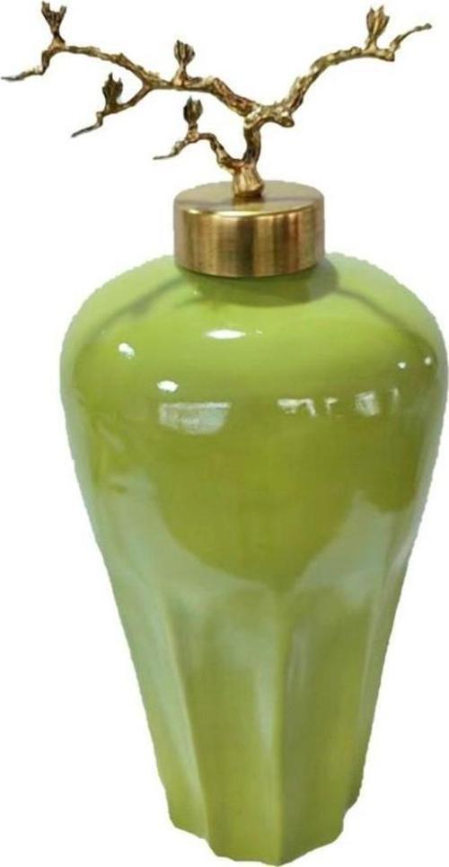 Prinç Ağaç Dallı Yeşil Büyük Küp 24x24x59 cm