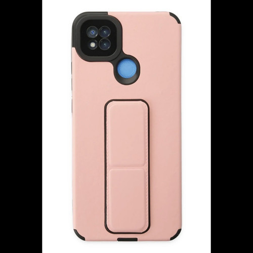 Xiaomi Redmi 9C Kılıf Mega Standlı Silikon - Pudra