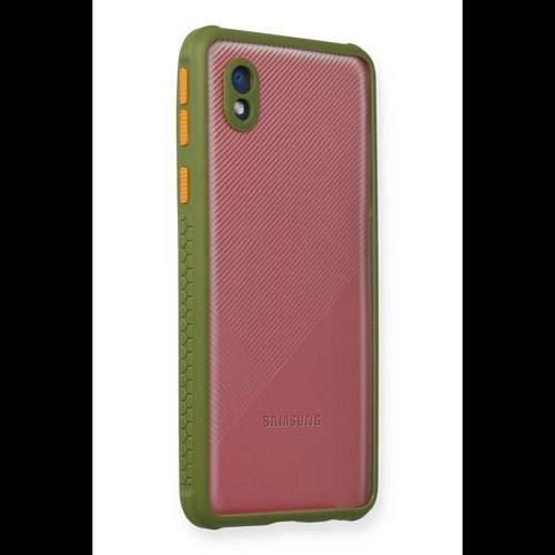 Samsung Galaxy A01 Core Kılıf Miami Şeffaf Silikon - Yeşil