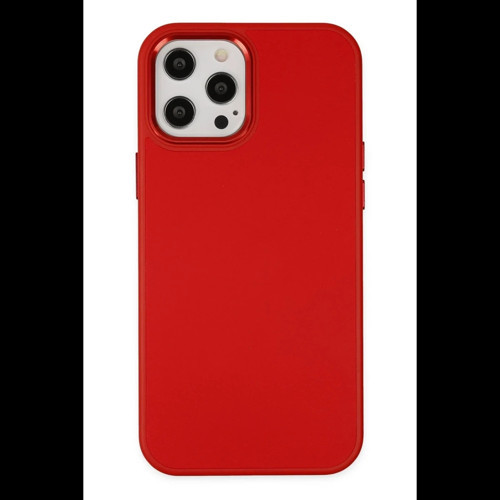 Apple iPhone 12 Pro Max Kılıf Asya Deri Silikon - Kırmızı