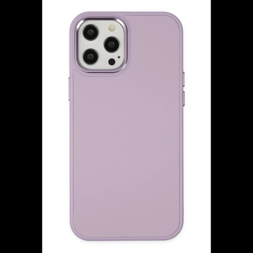 Apple iPhone 12 Pro Max Kılıf Asya Deri Silikon - Lila