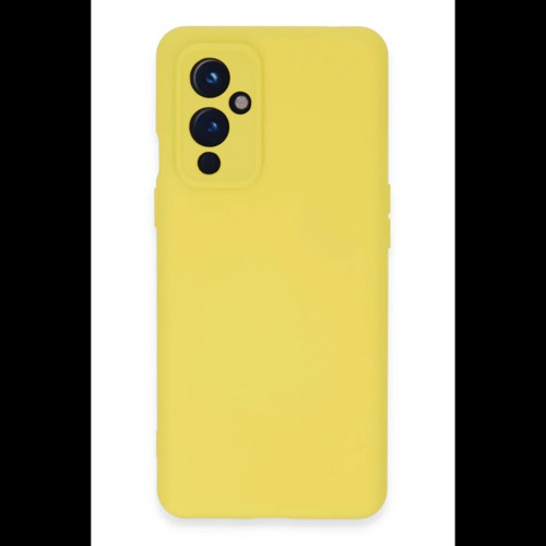 One Plus 9 Kılıf Nano içi Kadife Silikon - Sarı