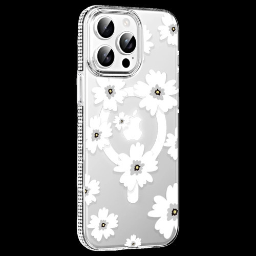 Joko Apple iPhone 15 Pro Floral Magsafe Kapak - Beyaz