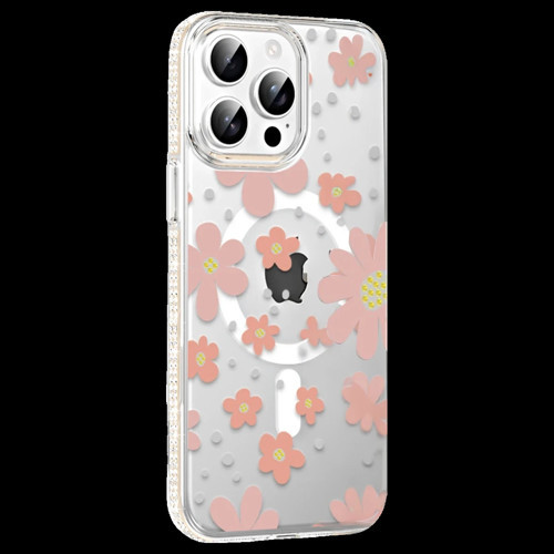 Joko Apple iPhone 14 Pro Max Floral Magsafe Kapak - Pembe