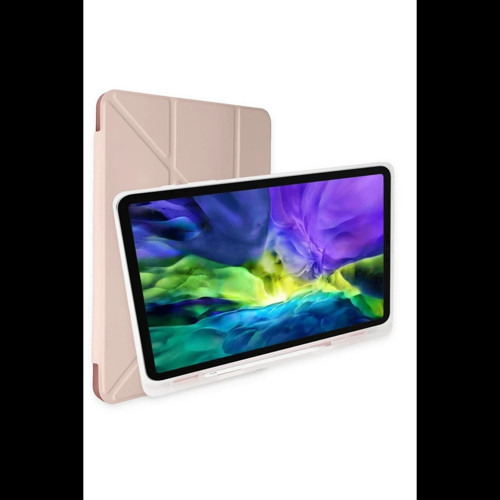 Samsung Galaxy T870 Tab S7 11 Kılıf Kalemlikli Mars Tablet Kılıfı - Rose Gold