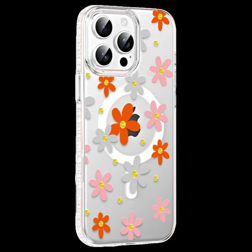Joko Apple iPhone 14 Pro Max Floral Magsafe Kapak - Turuncu