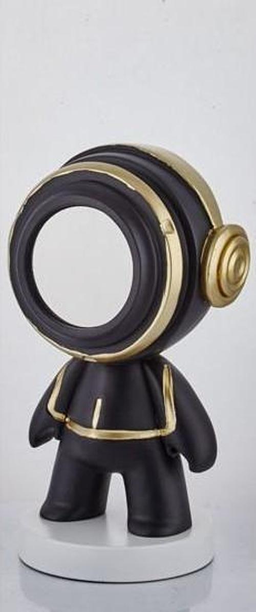 Astronaut Black Gold Small Decor 18x14x30 Cm