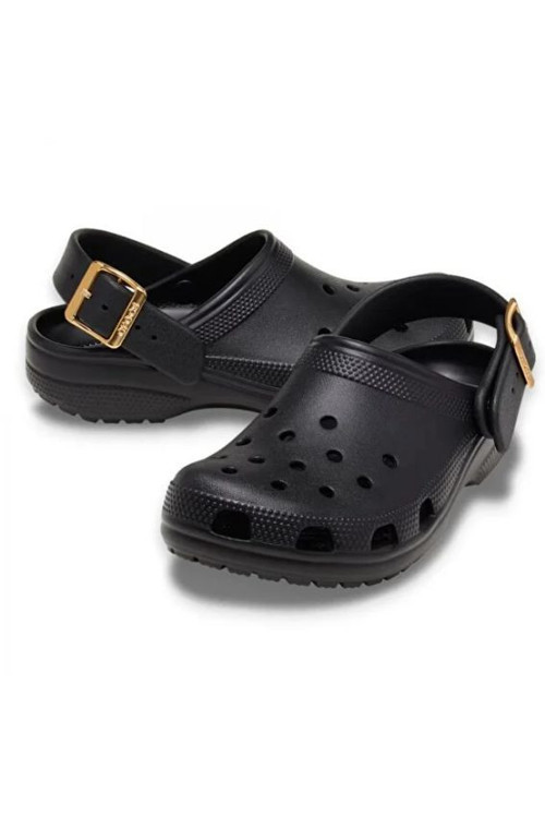 Classic Metallic Buckle Clog Siyah Unisex Terlik 213543_001