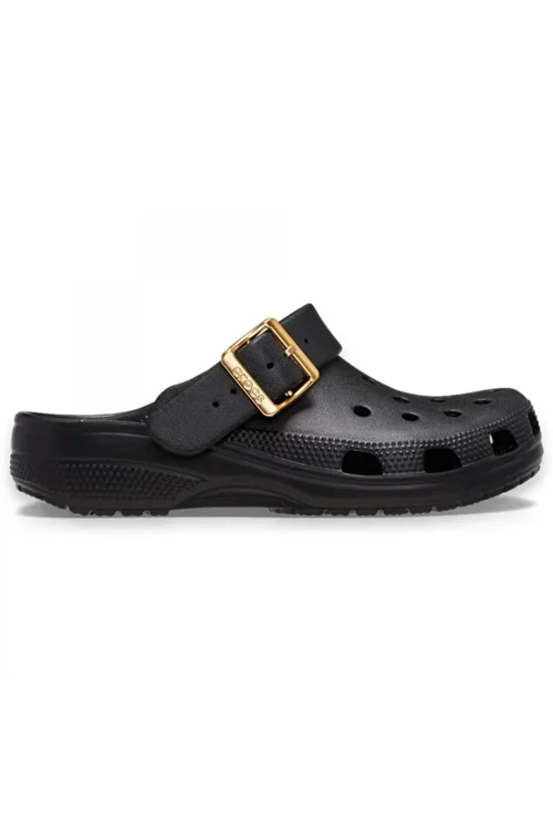 Classic Metallic Buckle Clog Siyah Unisex Terlik 213543_001