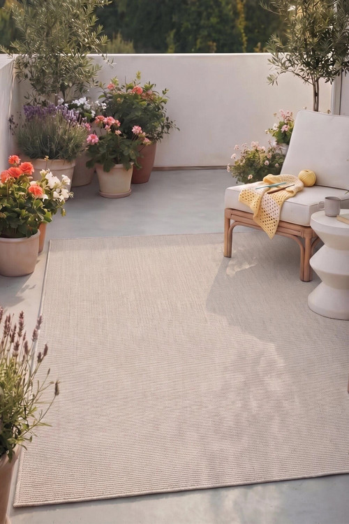 Siena 3707 Bej Sade Modern Sisal Halı