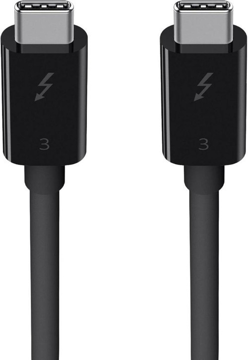 Thunderbolt 3 100W 40Gbps USB-C - USB-C Kablosu (2 Metre, Siyah - F2CD085bt2M-BLK) - TEŞHİR