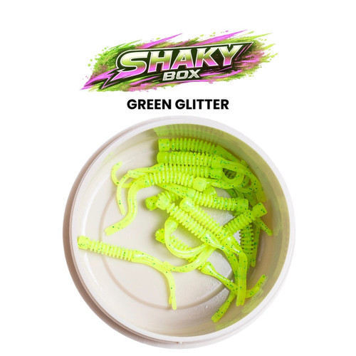 Shaky Box Sızdırmaz Kutulu LRF Silikonu Renk: GREEN GLİTTER