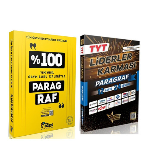 Fides Yayınları % 100 ÖSYM Soru Tipleriyle Paragraf Soru ve Liderler Paragraf Deneme Seti 2 Kitap