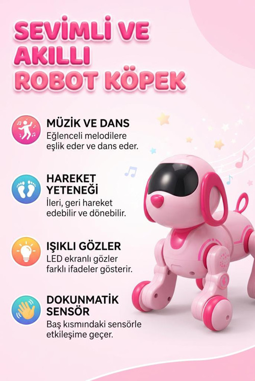Seher Oyuncak Uzaktan Kumandalı Robot Köpek (ITEM KOD : SH40193) PEMBE