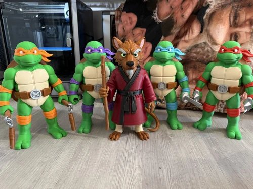 Ninja Kaplumbağalar 5'li Set – Leonardo, Michelangelo, Donatello, Raphael ve Usta Splinter