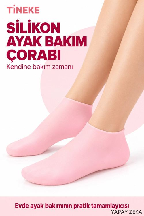 Silikon Jel Topuk Çorabı – Nemlendirici Ayak ve Topuk Bakım Çorabı