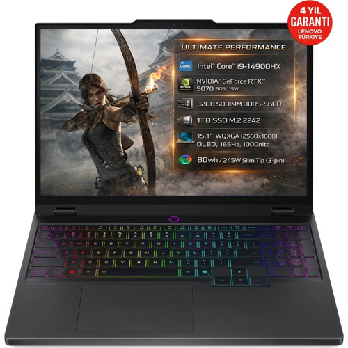 Legion 5 15IRX10 Intel Core I9-14900HX 32GB 1TB SSD RTX 5070 8GB 15.1" WQXGA (2560X1600) OLED 165Hz 115W Freedos