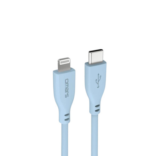 USB-C to MFI Lightning iPhone Silikon PD Hızlı Şarj Kablosu Mavi