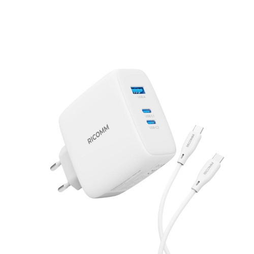 140W GaN 3 Portlu USB-C + USB-A Şarj Aleti QC5.0 PD3.1 Destekli Type-C Hızlı Şarj Cihazı