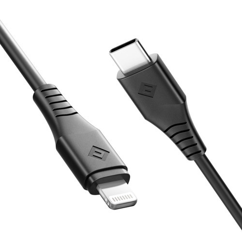 Type-C iPhone Lightning Hızlı Şarj Kablosu Siyah 1.2 Metre