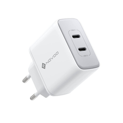 GaN 35W 2 Portlu USB-C PD Hızlı Şarj Cihazı Beyaz