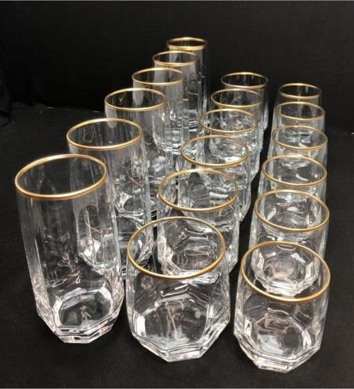 Yaldızlı Diamond Bardak Seti 18 Pcs