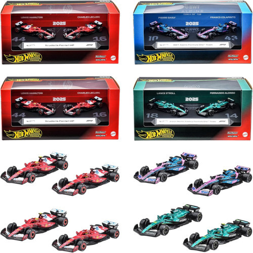 Premium Formula 1 2025 JMM89 986C 4'lü Takım Seti 8 Araç Ferrari Alpine Aston Martin